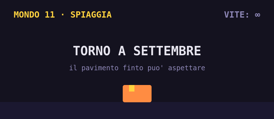 MONDO 11 · SPIAGGIA · TORNO A SETTEMBRE